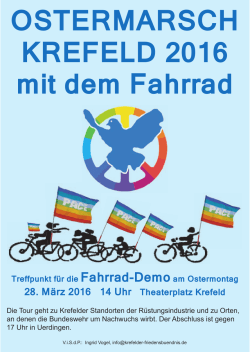 Krefelder Ostermarsch 2016 mit dem Fahrrad