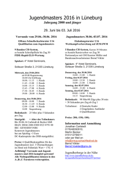 Jugendmasters 2016 in Lüneburg