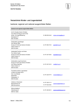 Verzeichnis Kinder - Portal Kanton St.Gallen