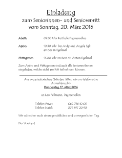 Seniorenritt 2016 - KRV Oberwiggertal