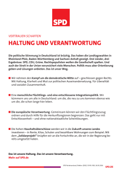 Haltung und Verantwortung - SPD