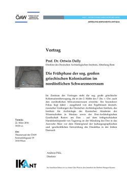 Die Frühphase der sog. großen griechischen Kolonisation im