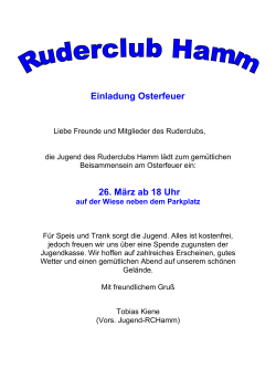 Einladung Osterfeuer - Ruderclub Hamm von 1890