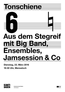 Tonschiene Aus dem Stegreif mit Big Band, Ensembles, Jamsession
