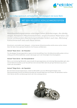 Produktflyer K&uuml;hlschmierstoffe