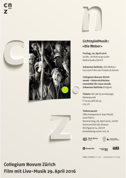 Collegium Novum Zürich Film mit Live