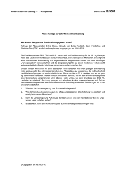 Drucksachen allgemein - Nieders&auml;chsischer Landtag