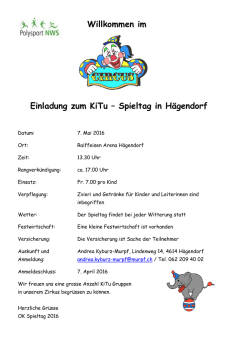 im Einladung zum KiTu &ndash; Spieltag in H&auml;gendorf