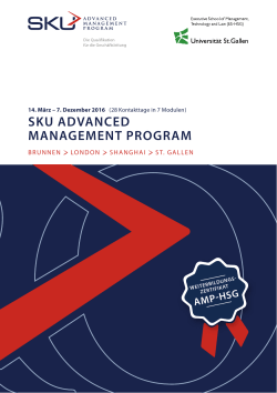 Kurzversion SKU Advanced Management Program 2016