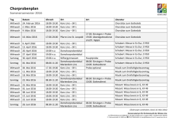 Chorprobenplan - Diözese Linz