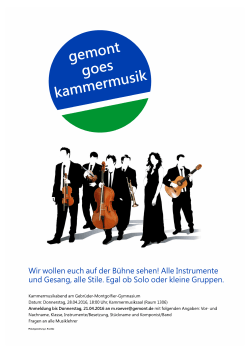 gemont goes kammermusik - Gebrüder-Montgolfier