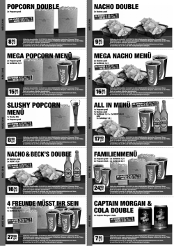 popcorn double nacho & beck`s double mega popcorn