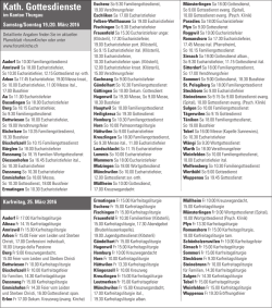 Gottesdienstplan