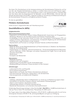 Filmbüro Zentralschweiz Geschäftsführer/in (40%)
