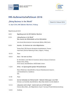 IHK-Au&szlig;enwirtschaftsforum 2016