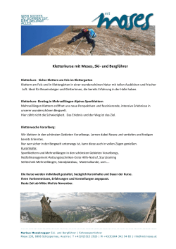 Kletterkurs- Sicher Klettern am Fels im Klettergarten