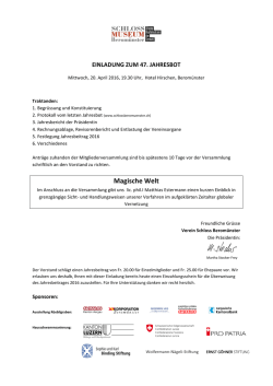 Einladung GV 20. April 2016