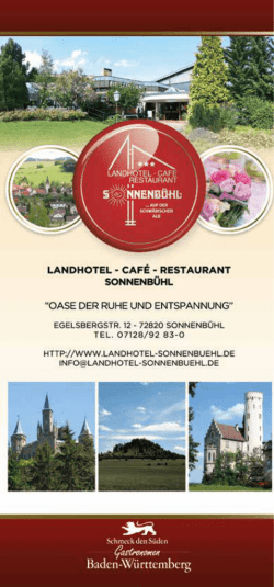 hausprospekt - Landhotel Sonnenb&uuml;hl