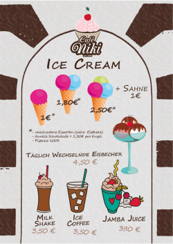 Icecream Classisch oder auch moderne Eissorten