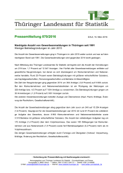 16.03.2016 - Thüringer Landesamt für Statistik