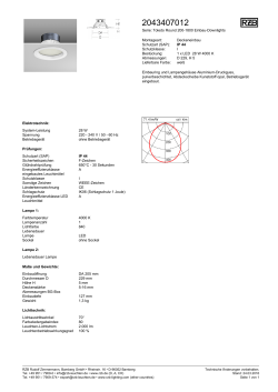 Serie: Toledo Round 200-1800 Einbau-Downlights Montageart