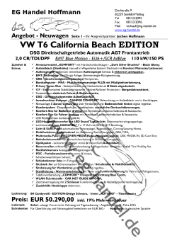 VW T6 California Beach EDITION - EG