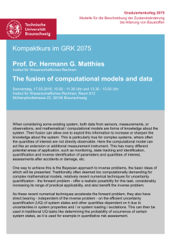 Kompaktkurs im GRK 2075 Prof. Dr. Hermann G. Matthies The