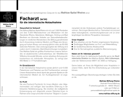 Facharzt (w/m) - Stiftung Mathias