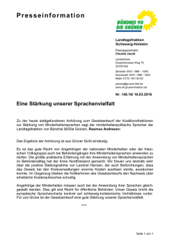Eine St&auml;rkung unserer Sprachenvielfalt