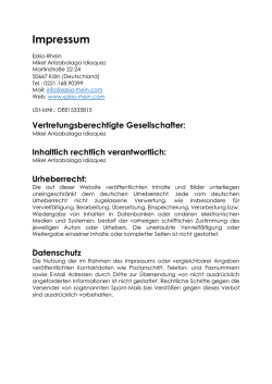 Impressum - EZKIO