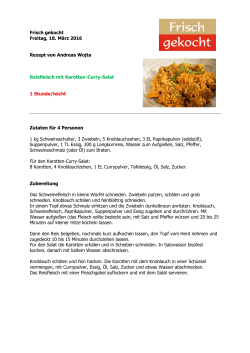 Reisfleisch mit Karotten-Curry-Salat