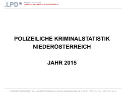 Präsentation Kriminalstatistik NÖ 2015