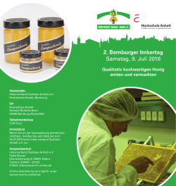 Imkertag2016 - Hochschule Anhalt