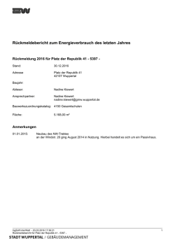 Schulen: Rückmeldebericht für Platz der Republik 41 - 5397 -