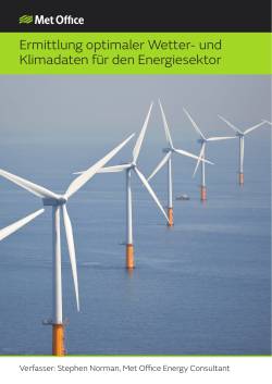 Whitepaper des Met Office zum Klimawandel - Windkraft