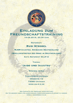 Einladung zum Freundschaftstraining
