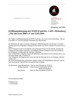 Hanbo-Lehrgang 12.03.2016