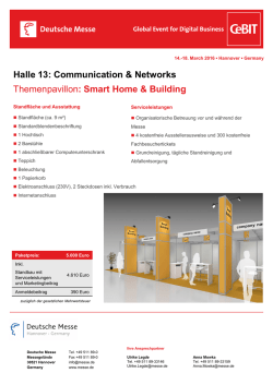 v Factsheet Smart Home & Buidling CeBIT 2016