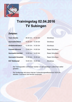 Trainingstag 02.04.2016 TV Subingen