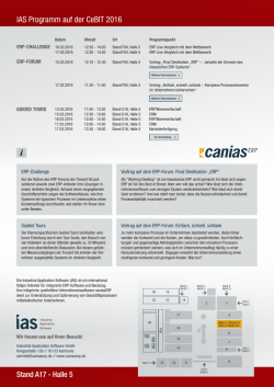 IAS Programm auf der CeBIT 2016 - CANIAS