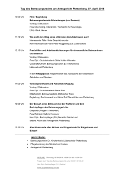 Programm Tag des Betreuungsrecht AG Plettenberg - NRW
