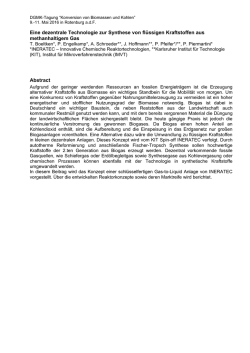 Eine dezentrale Technologie zur Synthese von fl&uuml;ssigen