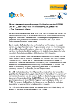 Sichere Verwendungsbedingungen für Gemische unter