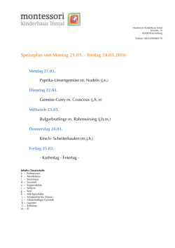 Speiseplan KW 11 - Montessori