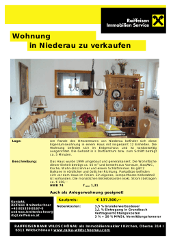 Wohnung in Niederau zu verkaufen