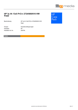 HP 3y 4h 13x5 PrCrv 2724/600/610 HW Supp