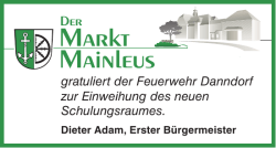 gratuliert der Feuerwehr Danndorf zur Einweihung