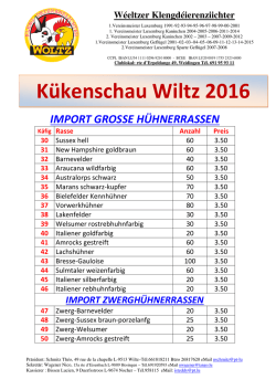 Kükenschau Wiltz 2016