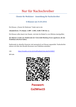 Nur fu r Nachschreiber