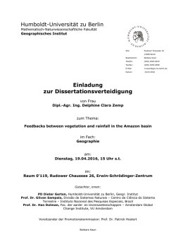 Humboldt-Universit&auml;t zu Berlin - Geographisches Institut - Hu